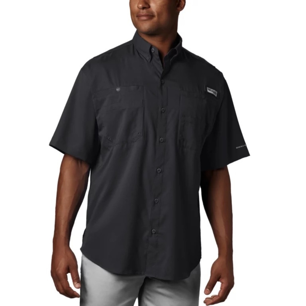 Black Columbia PFG Tamiami II Short Sleeve Shirt